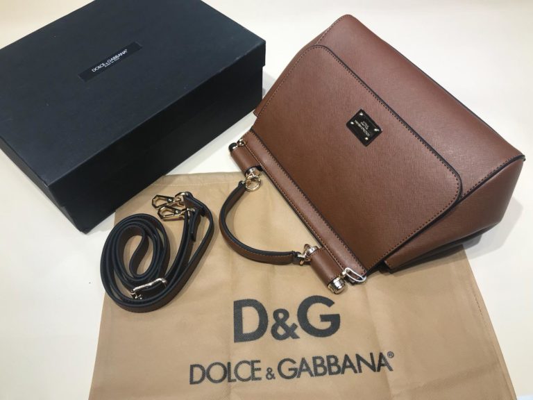 Dolce Gabbana suni deri canta askili buyuk boy taba 30x25