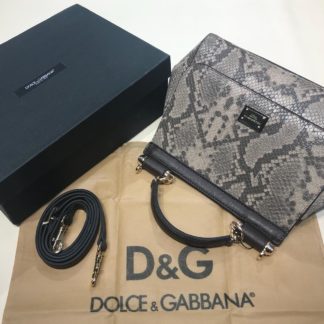 Dolce Gabbana suni deri canta askili yilan desenli vizon 30x25