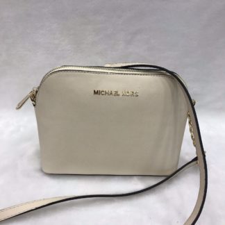 Michael kors canta suni deri cindy capraz askili fermuar krem 23x18