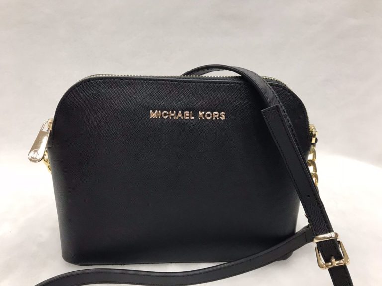 Michael kors canta suni deri cindy capraz askili fermuar siyah 23x18
