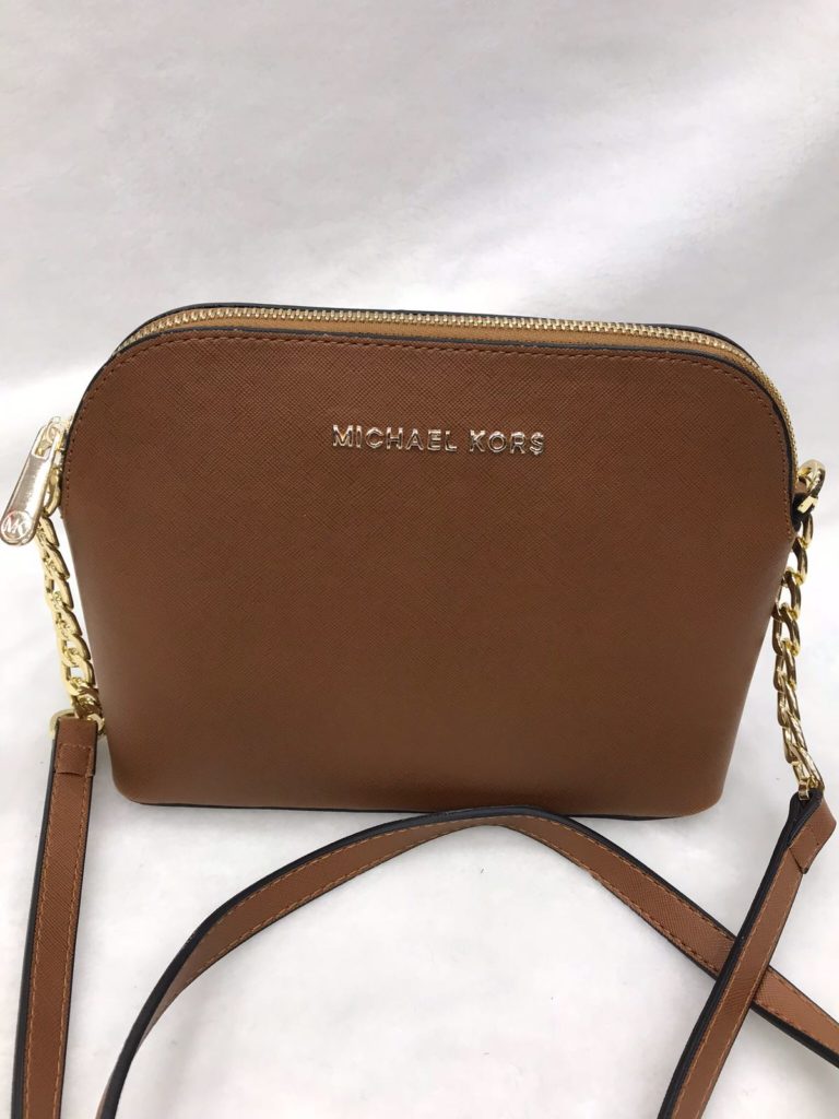 Michael kors canta suni deri cindy capraz askili fermuar taba 23x18