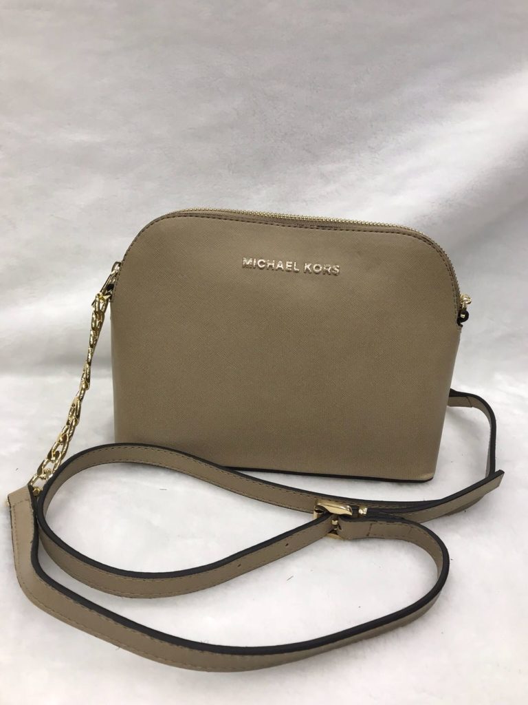 Michael kors canta suni deri cindy capraz askili fermuar vizon 23x18