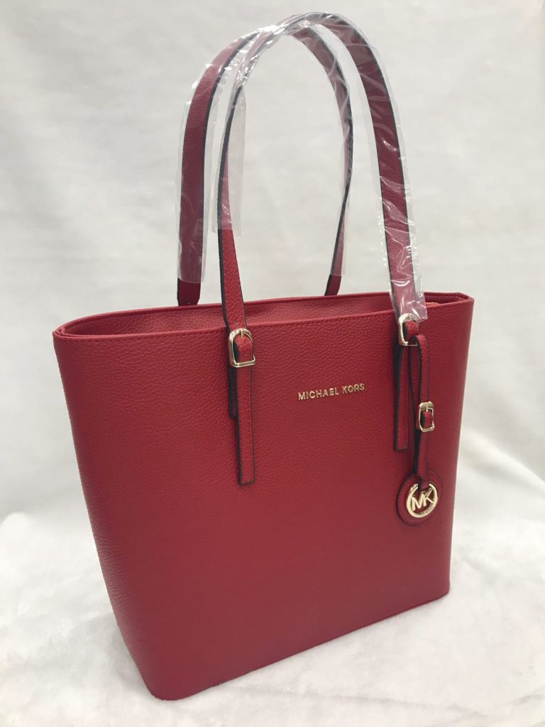 Michael kors canta suni deri omuz buyuk boy ici bolmeli kirmizi