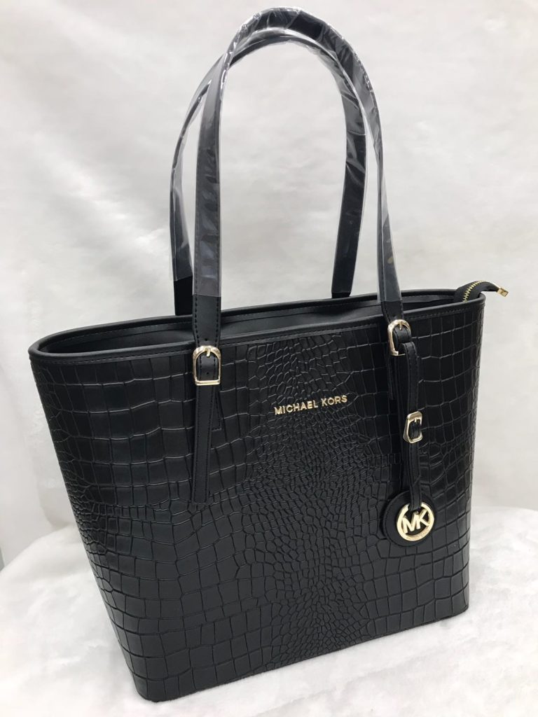 Michael kors canta suni deri omuz buyuk boy ici bolmeli kroko siyah