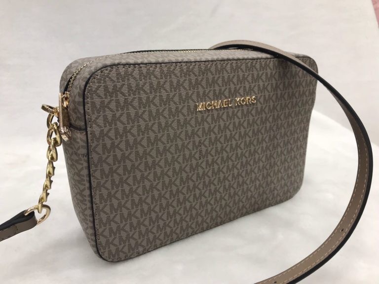 Michael kors canta suni deri postaci capraz askili baskili gri