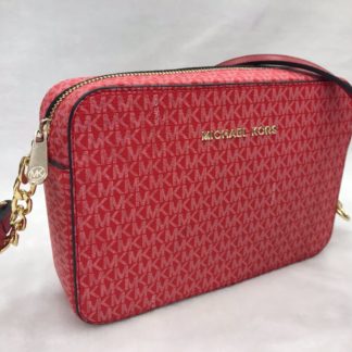 Michael kors canta suni deri postaci capraz askili baskili kirmizi