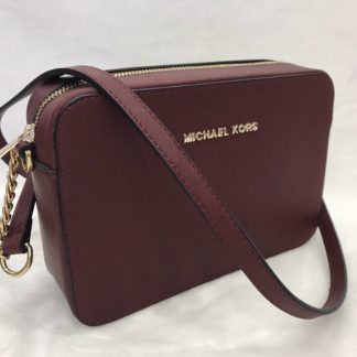 Michael kors canta suni deri postaci capraz askili bordo