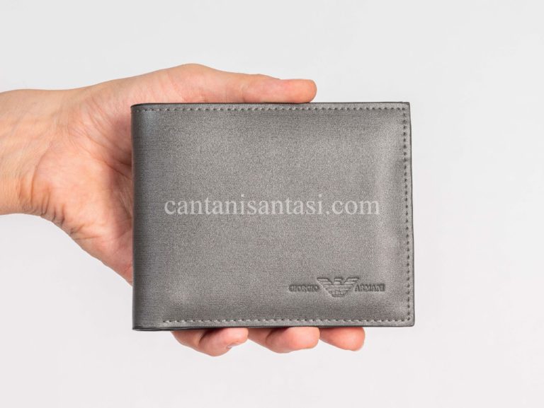 armani cuzdan giorgio gri classic