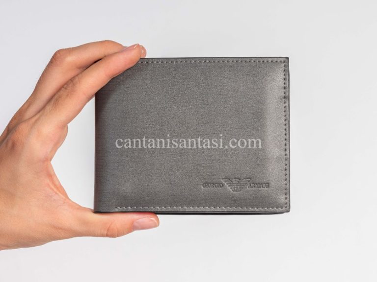 armani cuzdan giorgio gri classic