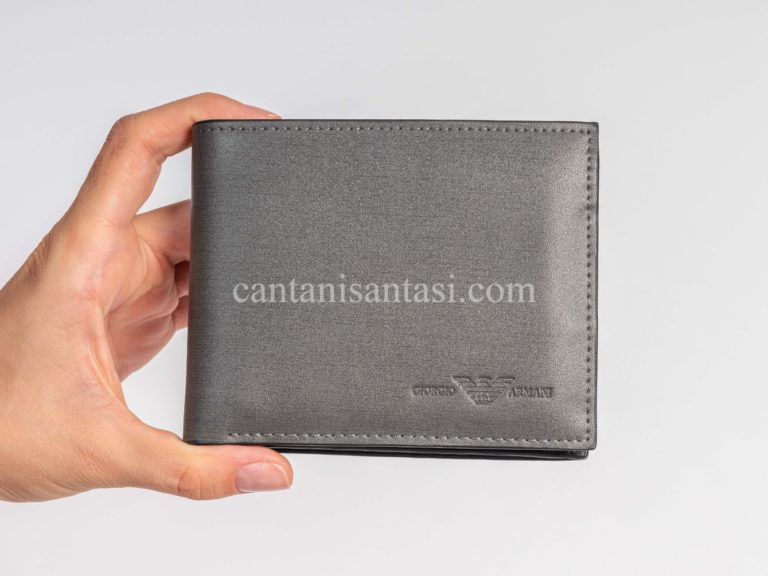 armani cuzdan giorgio gri classic
