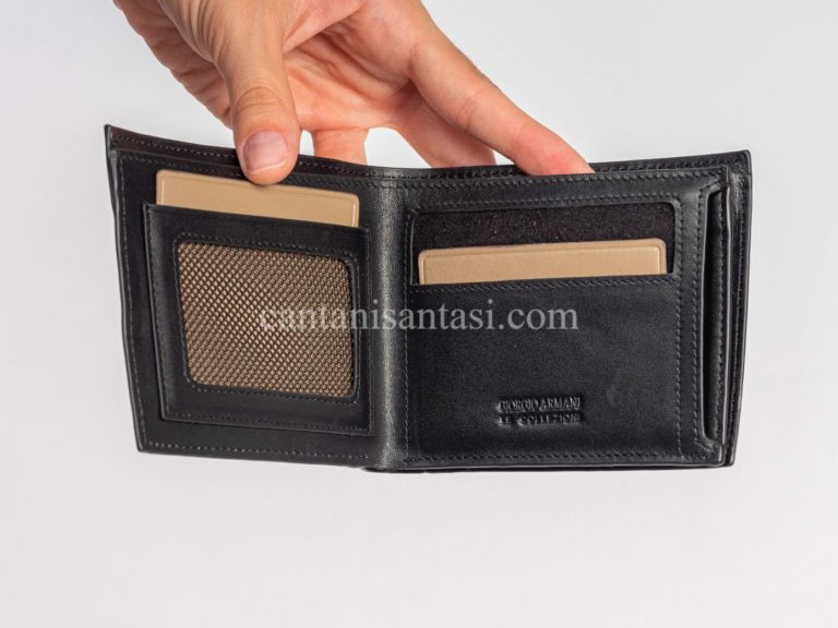 armani cuzdan giorgio gri classic
