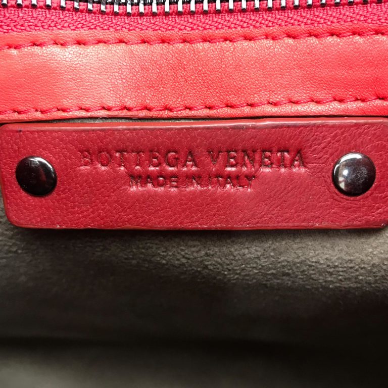 bottega veneta canta intrecciato tote kirmizi 35x26