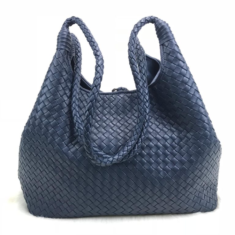 bottega veneta canta intrecciato tote lacivert 35x26