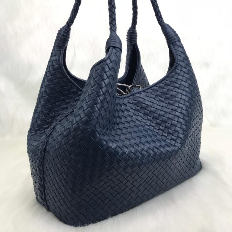 bottega veneta canta intrecciato tote lacivert 35x26