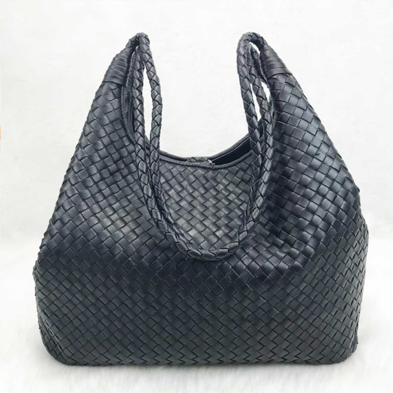 bottega veneta canta intrecciato tote siyah 35x26