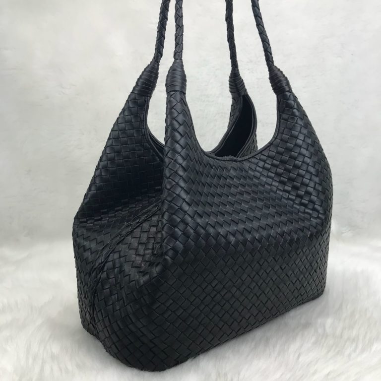 bottega veneta canta intrecciato tote siyah 35x26