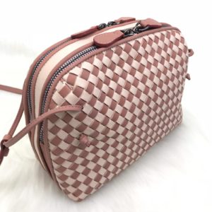 bottega veneta canta nodini double capraz askili pembe 26x22