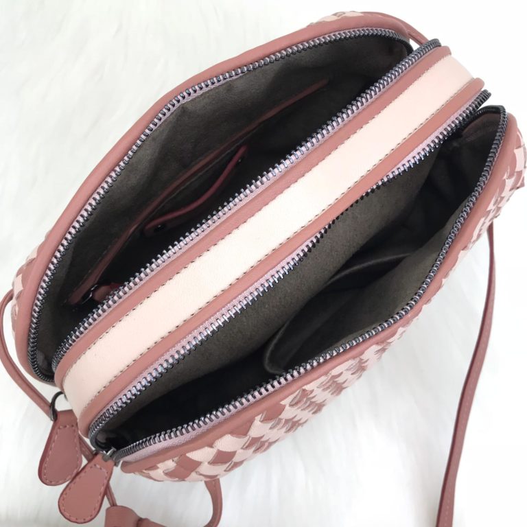 bottega veneta canta nodini double capraz askili pembe 26x22
