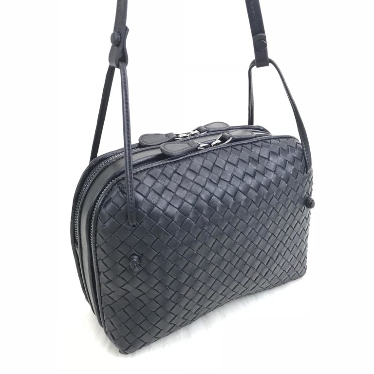 bottega veneta canta nodini double capraz askili siyah 26x22