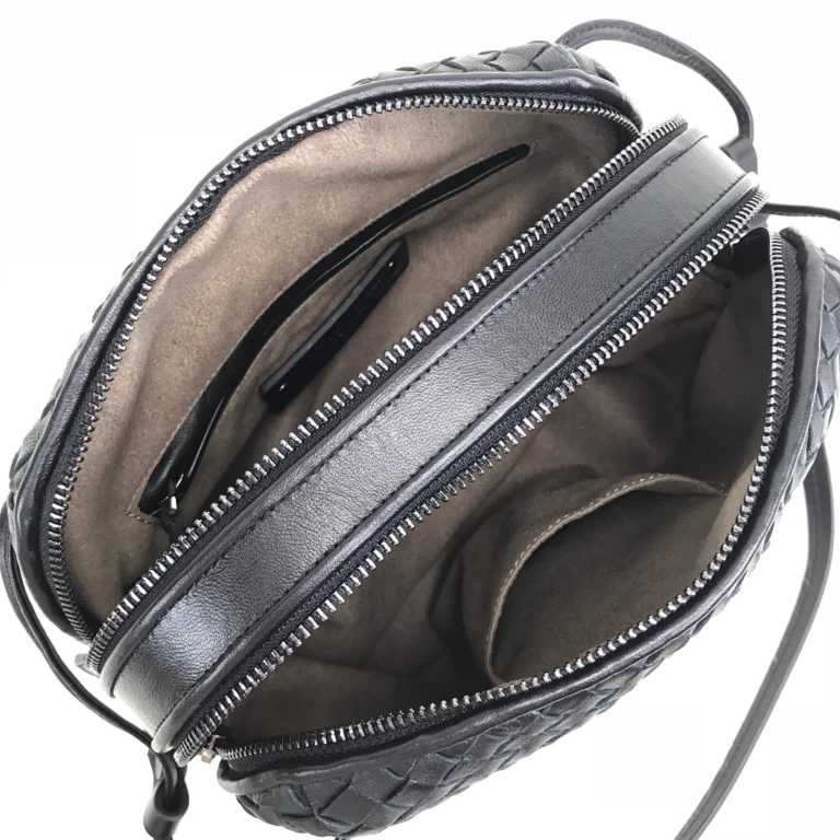 bottega veneta canta nodini double capraz askili siyah 26x22