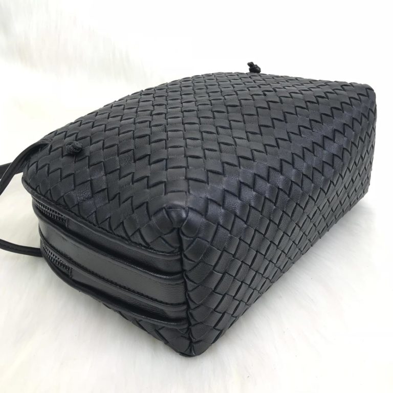 bottega veneta canta nodini double capraz askili siyah 26x22