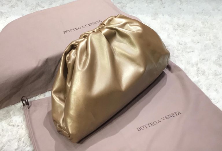 bottega veneta canta pouch duz gold 35x20