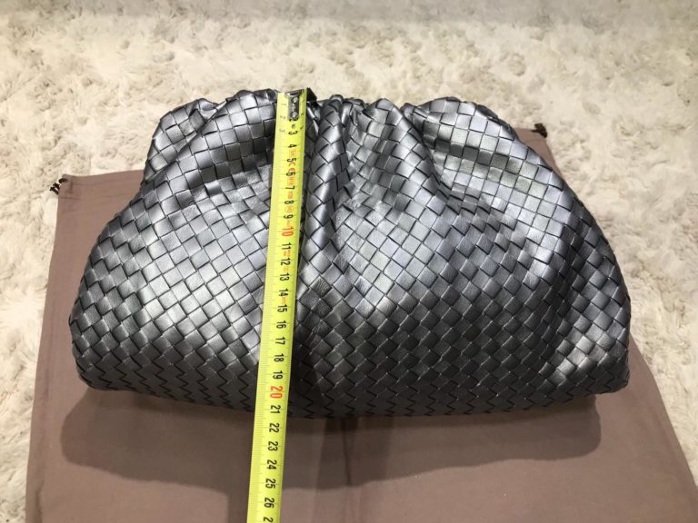 bottega veneta canta pouch silver orgulu 35x20