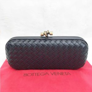 bottega veneta canta stretch knot clutch buyuk boy siyah 25x9