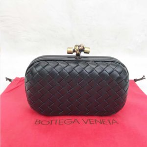 bottega veneta canta stretch knot clutch kucuk boy siyah 18x11