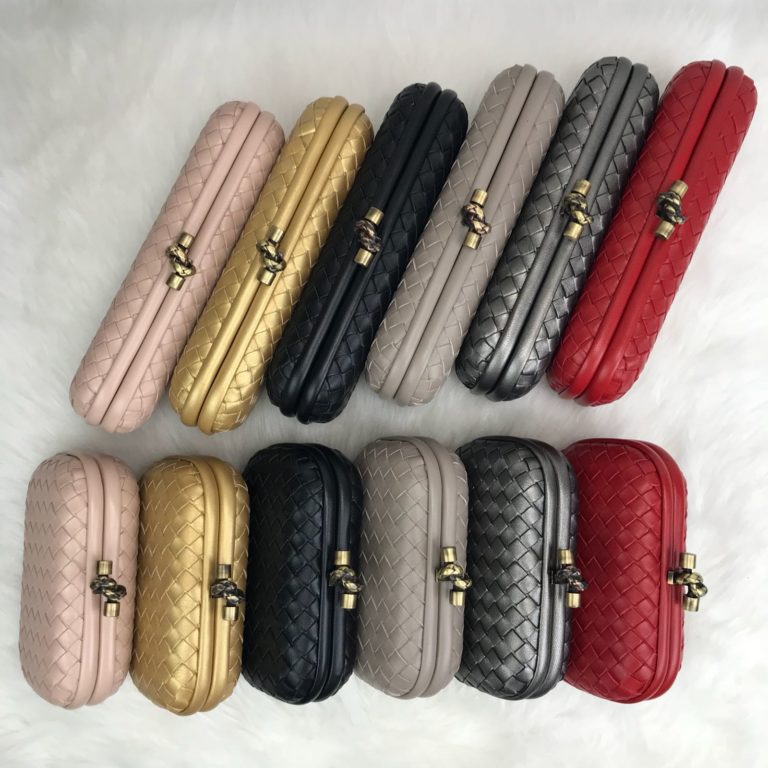 bottega veneta canta stretch knot clutch kucuk boy siyah 18x11