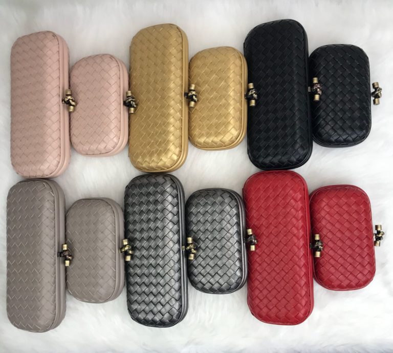 bottega veneta canta stretch knot clutch kucuk boy siyah 18x11