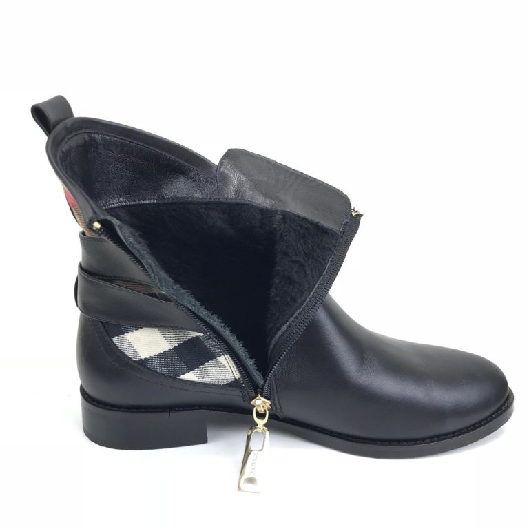 burberry bot siyah ekose