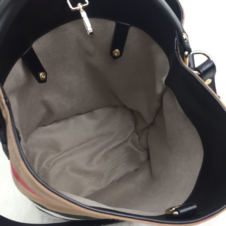 burberry canta suni deri hobo canvas askili cuzdanli siyah 30x26
