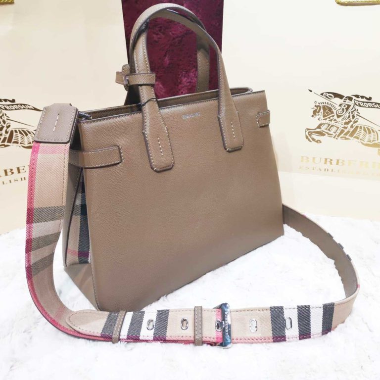 burberry canta suni deri kahve