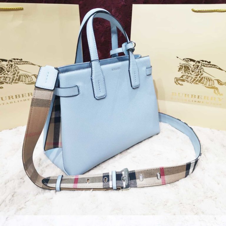 burberry canta suni deri mavi