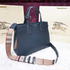 burberry canta suni deri siyah