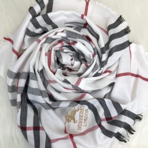 burberry sal pamuklu yunlu beyaz 200x70