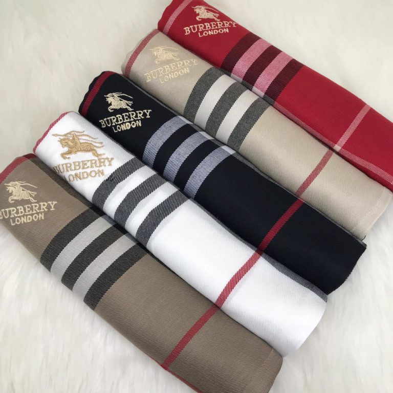 burberry sal pamuklu yunlu kirmizi 200x70