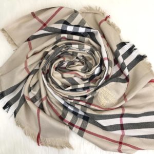 burberry sal pamuklu yunlu krem 200x70