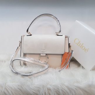 chloe canta suni deri faye buyuk boy askili krem 30x25