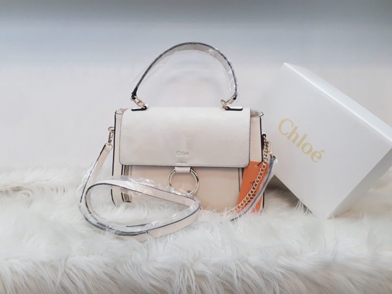 chloe canta suni deri faye buyuk boy askili krem 30x25