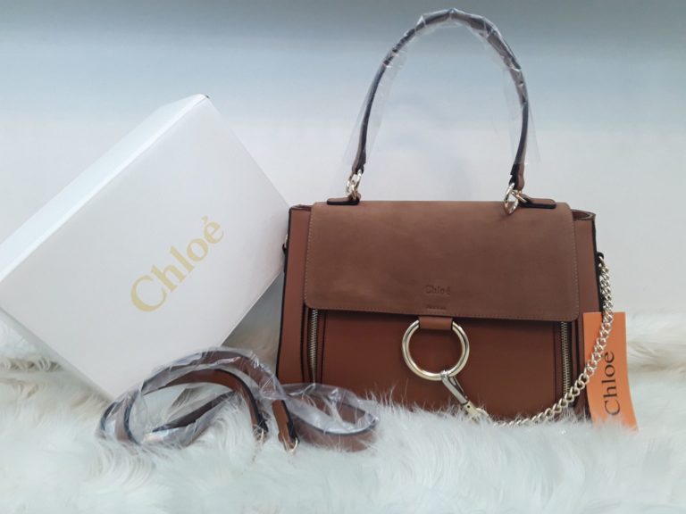 chloe canta suni deri faye buyuk boy askili taba 30x25
