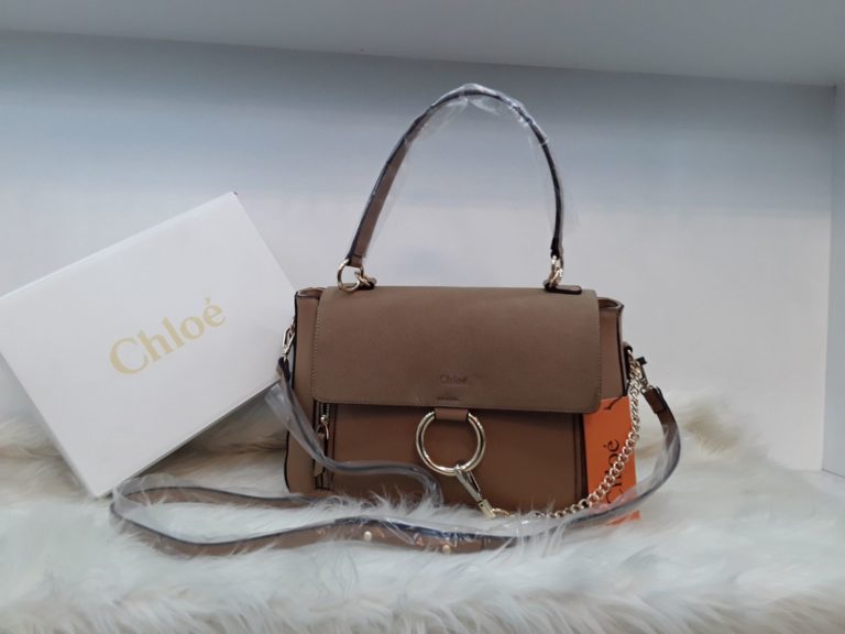 chloe canta suni deri faye buyuk boy askili taba 30x25
