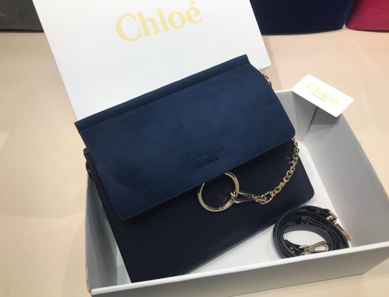 chloe canta suni deri faye capraz askili lacivert