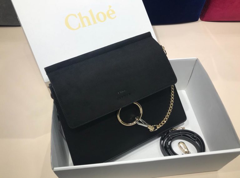 chloe canta suni deri faye capraz askili siyah