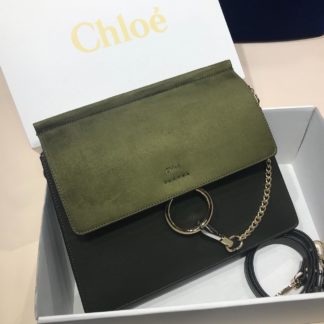 chloe canta suni deri faye capraz askili yesil
