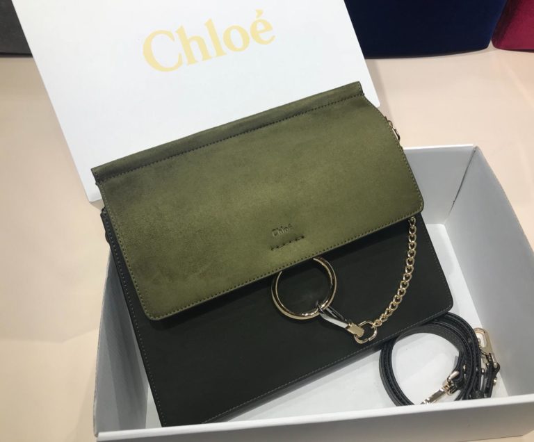 chloe canta suni deri faye capraz askili yesil