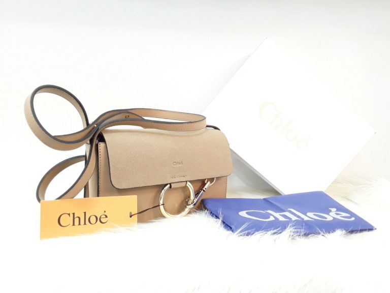 chloe canta suni deri faye mini capraz askili camel 24x15