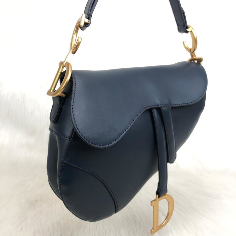 christian dior canta Saddle Calfskin lacivert 25x20x6 hakiki dana derisi