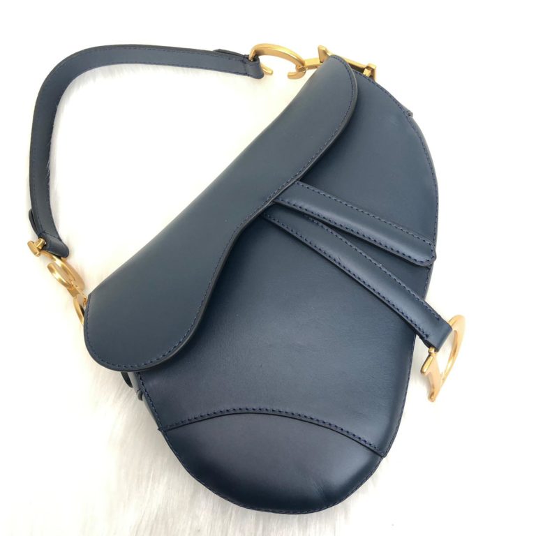christian dior canta Saddle Calfskin lacivert 25x20x6 hakiki dana derisi
